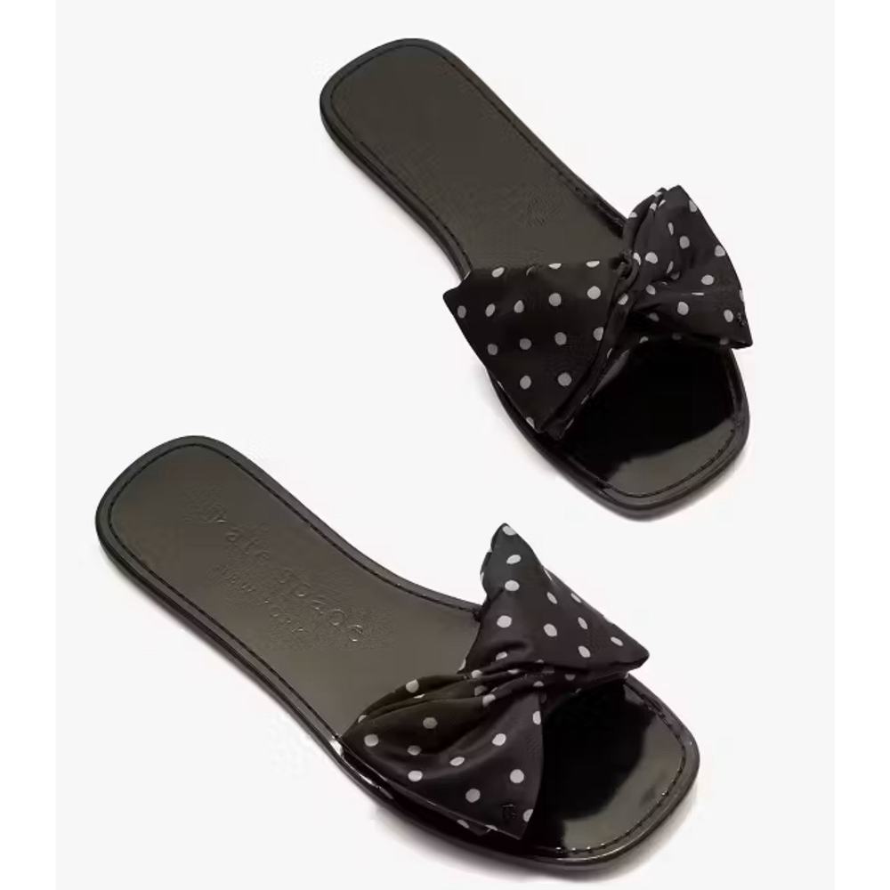 Kate Spade Black and White Polka Dot Sandals